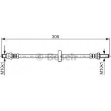 BOSCH 1987476606 - BOSCH  FORD шланг гальмівний задн. лів. 1.3 Escort-Orion -90