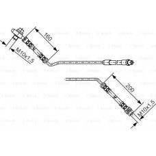 BOSCH 1987476055 - BOSCH шланг гальмівний задн. правий BMW X5 E53 570mm