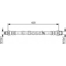 BOSCH 1987476077 - BOSCH DB шланг гальмівний 207D-410-D 420мм М101