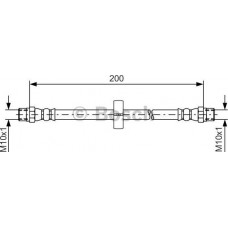 BOSCH 1987476219 - BOSCH AUDI шланг гальмівний задн. лів 80 -91. 90.100