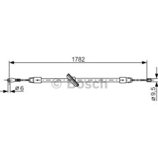 BOSCH 1987477902 - BOSCH трос русного гальма передн. DB ML163