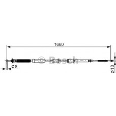 BOSCH 1987477973 - Тросовий привод, стоянкове гальмо