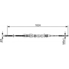 BOSCH 1987477407 - Тросовий привод, стоянкове гальмо