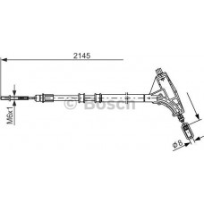 BOSCH 1987477592 - Тросовий привод, стоянкове гальмо