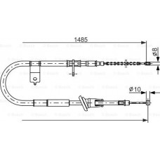 BOSCH 1987477612 - BOSCH HYUNDAI трос ручного гальма лів..Acent 95-