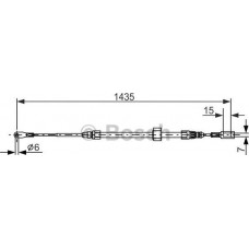 BOSCH 1987477853 - BOSCH DB трос ручного гальма SPRINTER 1435 285 передн.