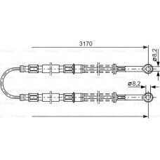BOSCH 1987477792 - Тросовий привод, стоянкове гальмо