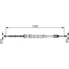 BOSCH 1987477783 - BOSCH RENAULT трос ручного гальма задн. лів. ABS Clio 98-