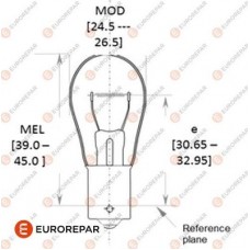 EUROREPAR 1616431280 - Лампа розжарювання, вказівник повороту