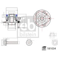 Febi Bilstein 181034 - FEBI OPEL підшипник передн.маточини Astra K 15-