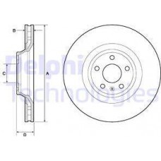 Delphi BG9955 - DELPHI VW диск гальмівний передн.Audi A6 04-