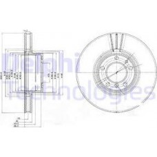 Delphi BG9005 - DELPHI BMW диск гальмівний передн.5 серія E39 00-