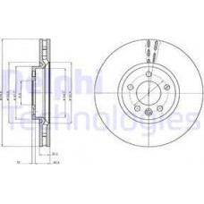 Delphi BG9106 - DELPHI VW диск гальмівний передн.T5.6 09-