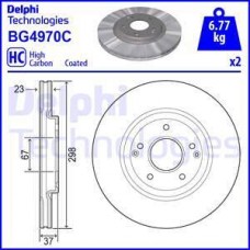 Delphi BG4970C - DELPHI SSANGYONG Диск гальмівн. передн. XLV VAN e-XDi