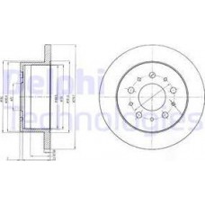 Delphi BG4061 - DELPHI CITROEN гальмівний диск задн.Jumper.Fiat Ducato.Peugeot Boxer 06- 1400kg