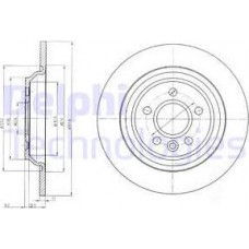 Delphi BG4239C - DELPHI VOLVO диск гальмівний задн.S60 II.80 II.V60.XC70 06-