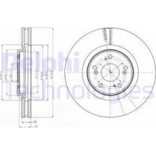 Delphi BG4225 - DELPHI HONDA диск гальмівний передн.Accord 08- акпп