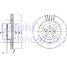 Delphi BG3413 - DELPHI SUBARU гальмівний диск передн.Forester 02 -