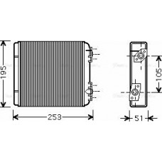 Ava Quality Cooling LA6020 - Теплообмінник, система опалення салону