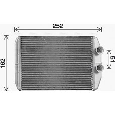 Ava Quality Cooling RT6661 - AVA NISSAN Радіатор опалення NV250 19-. NV400 11-. MERCEDES-BENZ. OPEL. RENAULT