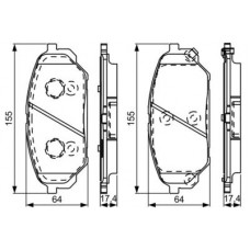 0 986 495 310 BOSCH Комплект гальмівних колодок, дискове гальмо