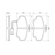 0 986 424 012 BOSCH Комплект гальмівних колодок, дискове гальмо