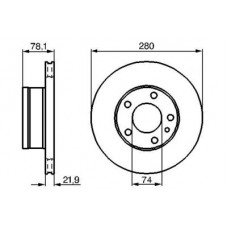 0 986 478 041 BOSCH Гальмівний диск