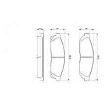 0 986 424 155 BOSCH Комплект гальмівних колодок, дискове гальмо