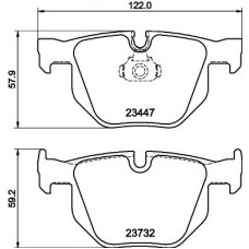 8DB355013941 HELLA ASAM BMW Тормозные колодки задн.E90 E60 E70  2,0-3,0