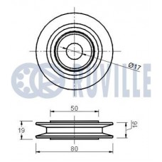 540630 RUVILLE Паразитный / ведущий ролик, поликлиновой ремень