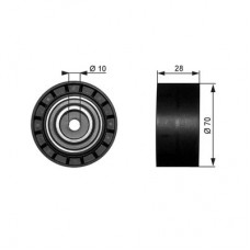 T38073 GATES Паразитный / ведущий ролик, поликлиновой ремень