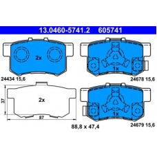13.0460-5741.2 ATE Комплект гальмівних колодок, дискове гальмо