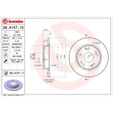 08A14711 BREMBO Гальмівний диск