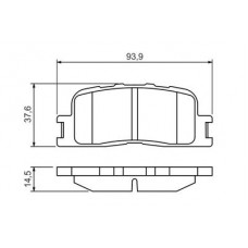 0 986 494 359 BOSCH Комплект гальмівних колодок, дискове гальмо