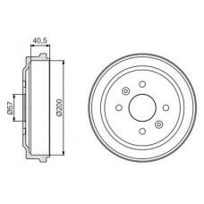 0 986 477 225 BOSCH Гальмівний барабан