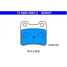 13.0460-4043.2 ATE Комплект гальмівних колодок, дискове гальмо