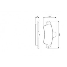 0 986 424 277 BOSCH Комплект гальмівних колодок, дискове гальмо