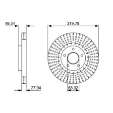 0 986 479 V75 BOSCH Гальмівний диск