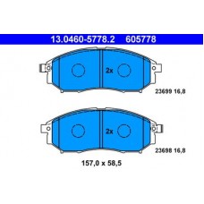 13.0460-5778.2 ATE Комплект гальмівних колодок, дискове гальмо