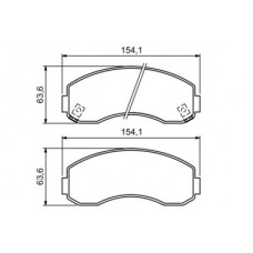 0 986 494 314 BOSCH Комплект гальмівних колодок, дискове гальмо