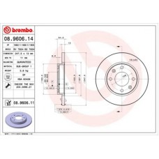 08.9606.11 BREMBO Гальмівний диск