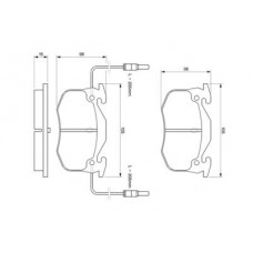 0 986 424 147 BOSCH Комплект гальмівних колодок, дискове гальмо