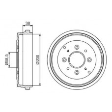 0 986 477 174 BOSCH Гальмівний барабан