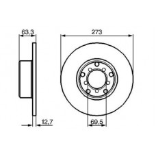 0 986 478 055 BOSCH Гальмівний диск