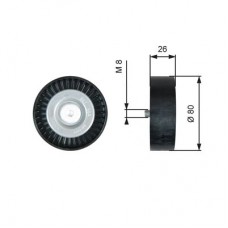 T36367 GATES Паразитный / ведущий ролик, поликлиновой ремень