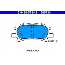 13.0460-5734.2 ATE Комплект гальмівних колодок, дискове гальмо