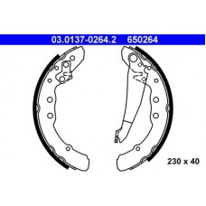03.0137-0264.2 ATE Комплект гальмівних колодок