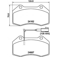 8DB 355 014-061 HELLA Комплект гальмівних колодок, дискове гальмо