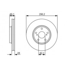 0 986 479 R28 BOSCH Гальмівний диск