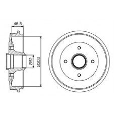 0 986 477 253 BOSCH Гальмівний барабан